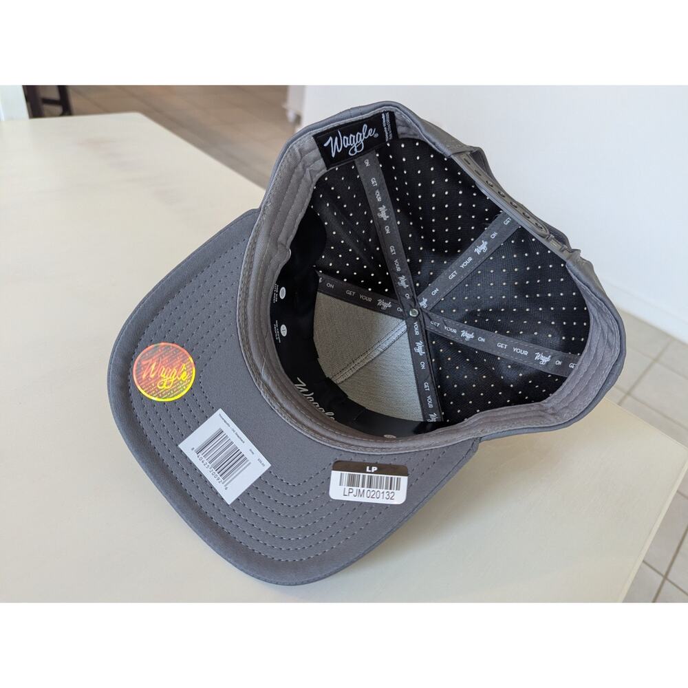 Waggle Golf Gray Triceraputts Dinosaur Triceratops Logo OG Snap Back Hat Cap - Picture 7 of 10